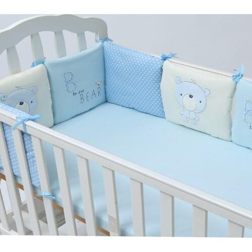 6pcs 30*30cm Velvet Cotton Thickening Beautiful Crib Bumper Baby Bedding Bumpers Bed Crib Half Round