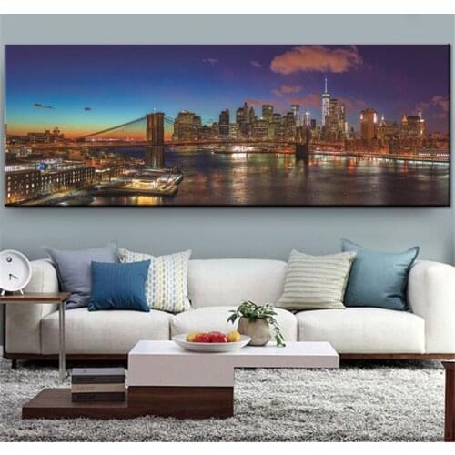 Hudson Bridge New York diamond embroidery 3d diamond painting full round square diamond mosaic cross stitch landscape,N1126