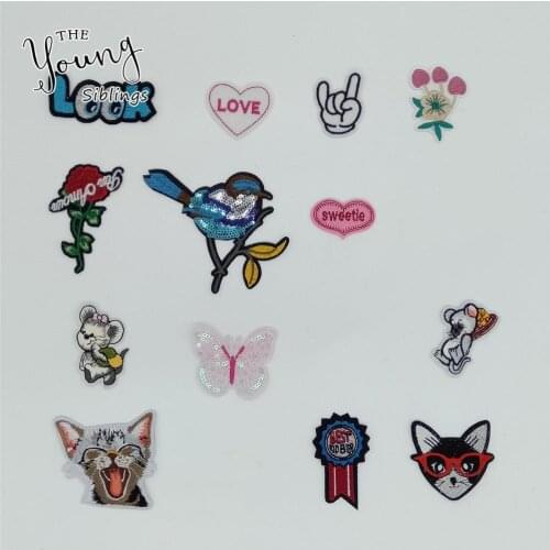Brand new Embroidery Appliques Iron on patch DIY Apparel Accessories Hot melt adhesive Patche For Clothing Fabric Sewing Badges