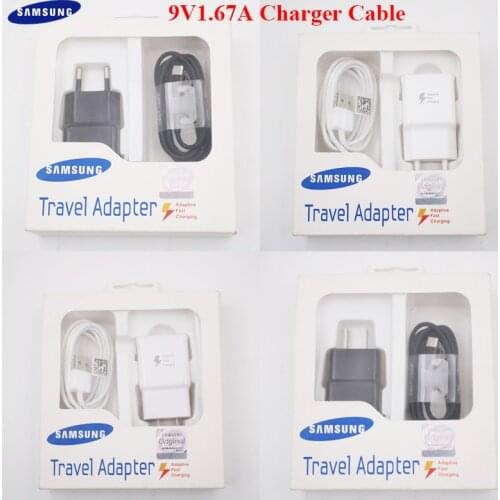 9V1.67A Fast Charging Quick Charge Adapter For Samsung A51 A71 A70 A50 A50s A20 A30s A40 S8 S9 S10 Note 8 9 10 Type C USB Cable