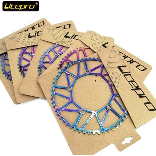 Litepro 130BCD Chain Wheel 48T 50T 52T 54T 56T 58T Chainring Titanium-plating Alloy Sprocket Wheel 8-9-10 Speed Crankset Parts