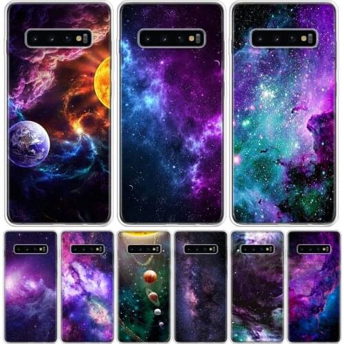 Interstellar Purple Space Star Phone Case For Samsung Galaxy S10 S21 S20 FE Ultra Note 10 9 8 S9 S8 S7 Plus Lite Pro + J4 J6 Coq