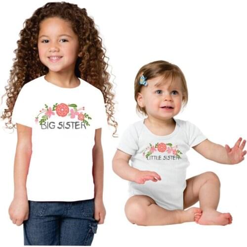 Childs Girls Short Sleeve Letter Printing Flower T-Shirt Summer Kids White Childs Girls Cotton Tops Pullover Clothing