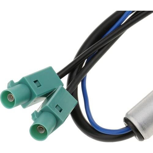 Two way to Single Din Antenna Adaptor Power for Volkswagen Audi