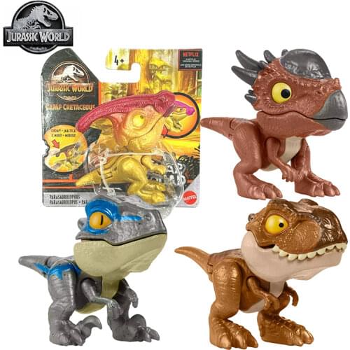Original Jurassic World Camp Cretaceous Snap Squad Velociraptor Tyrannosaurus Stygimoloch Parasaurolophus Figure 6th generation