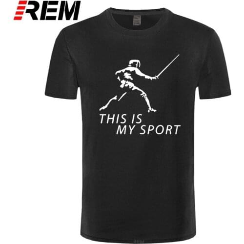 Unisex Men T Shirt Short Sleeve O Neck T-Shirt Male Fencer Fencing Adult Clothes Tops
