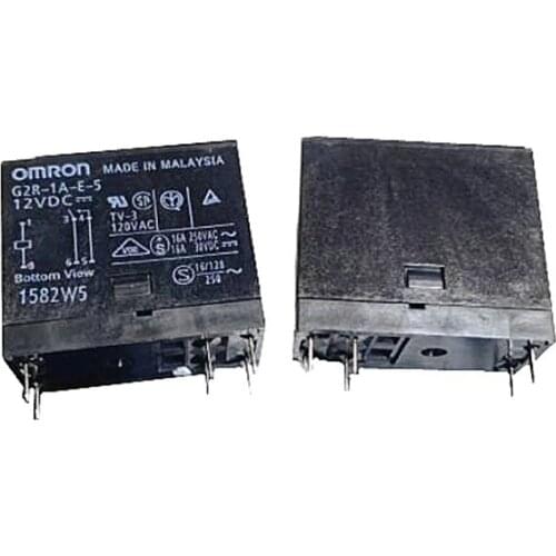 HOT NEW 12V OMRON relay G2R-1A-E-5 G2R 1A E-5 G2R1AE5 12VDC DC12V 12V 16A 6PIN