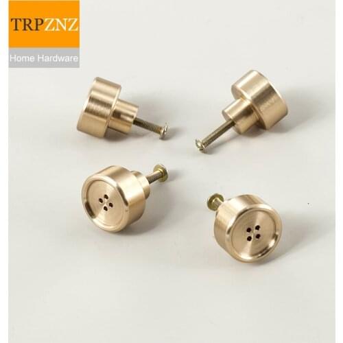Button style Brass handle Round small handle Gold pure copper Nordic simplicity creative design so beautiful you deserve to have