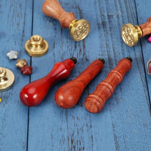 Creative Retro Wax Sealing Stamp Wood Handle Grip Wedding Post Seal Stamping Art Craft Ancient Decorative for Dropshipping