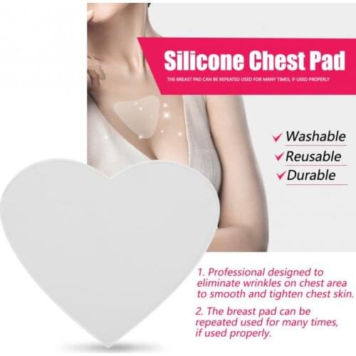 Medical Silicone Anti-wrinkle Chest Pad Reusable Anti-aging Pad Bust Tighten Lifting Chest Care Pad Invisible Chest Neckline Pad