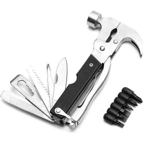 Multi-function Tool Hammer Opener Screwdriver Plier Stainless Steel Outdoor Camping Travel Hand Tool Sets