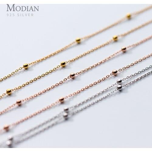 Modian New Sale 100% 925 Sterling Silver Exquisite Tiny Rose & Gold Color Necklaces Pendant For Women Fine Fashion Jewelry