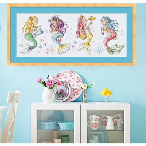 G107 Stich Cross Stitch Kits Craft Packages Cotton Fabric Floss Counted New Designs Needlework Embroidery Cross-Stitching