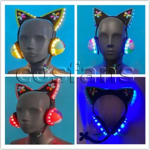 Love live Cyber Idolized LED Headset/headphone cosplay prop All members headpiece can be lighted for Halloween party Accessories