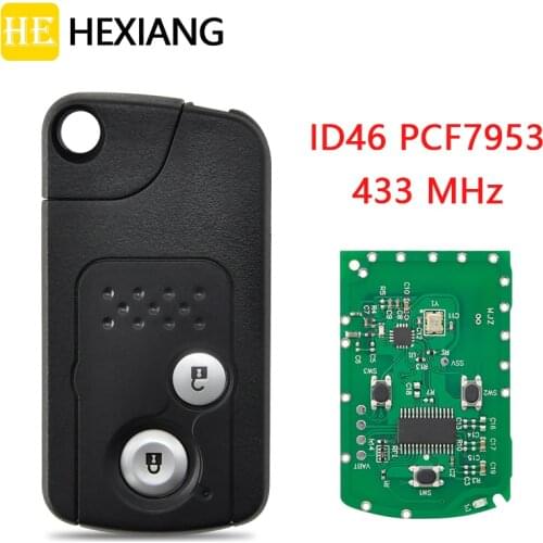 HE Xiang Remote Control Car Key For Honda CR-V CRV ID46 PCF7953 433MHz Replacement Auto Smart Card