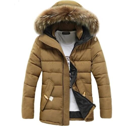 Mid-Long Hoooded Parka Men Nice Warm Winter Jacket Men Fashion Brand Design Solid Manteau Homme Hiver Big Fur Outwear Jacket 3XL
