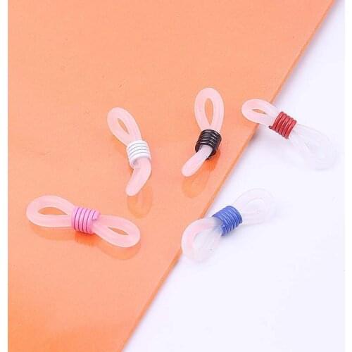 Pop DIY Mask Chain Glasses Anti-loss 8 Buckle Link Ring Candy Color Rubber Connect Button For Women Girl Men Jewelry 100pc/lot