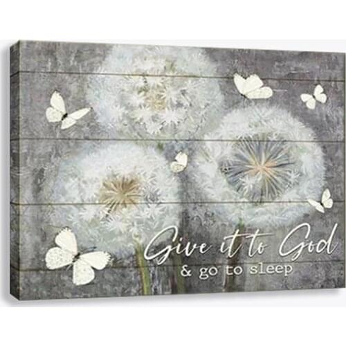 Dandelion Canvas Room Posters Get It To God Go To Sleep Prints Vintage Rustic Landscape Butterfly Painting Printing Home Decor