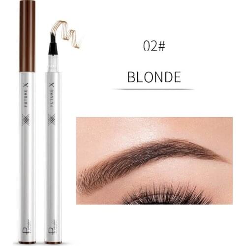 Pudaier eye makeup eyebrow pencil 3 colors liquid eyebrow gel pomade waterproof 4 tips microblading eyebrow tatoo pen PD037