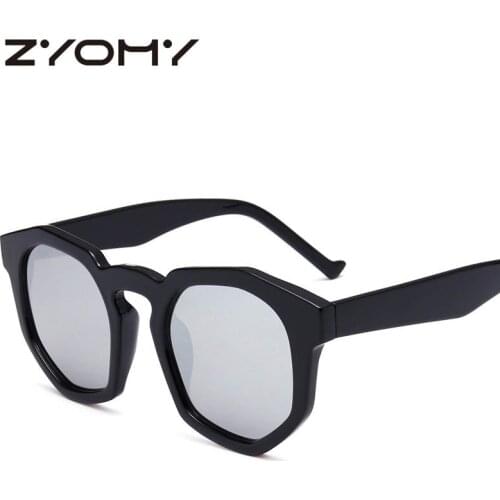 Q Polygon Gradient Brand Design Mirror Goggles Large Frame Multicolor Glasses Eyewear Men Women Sunglasses темные очки