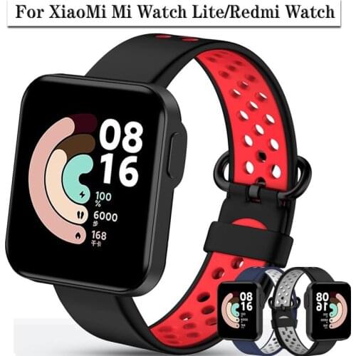 Silicone Sport Strap For Xiaomi Mi Watch Lite Global Version Smart Watch Replacement Bracelet Wristband for Redmi Watch Strap