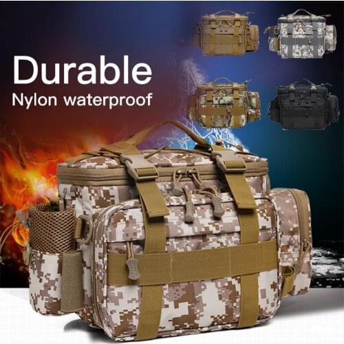 Waterproof Fishing Bag Large Capacity Multifunctional Lure Fishing Tackle Pack Outdoor Shoulder Bag Case Reel Lure Storage Bag
