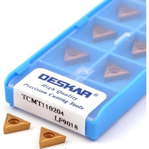 TCMT110204 TCMT110208 LF9018 CNC Lathe Turning Tools Positive Angle Carbide Triangle Boring Machining Coating Insert Cut Durable