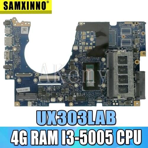 UX303LAB Motherboard 4G RAM I3-5005 CPU For Asus UX303LA UX303LB UX303LN UX303L UX303 Laptop motherboard UX303LAB Mainboard