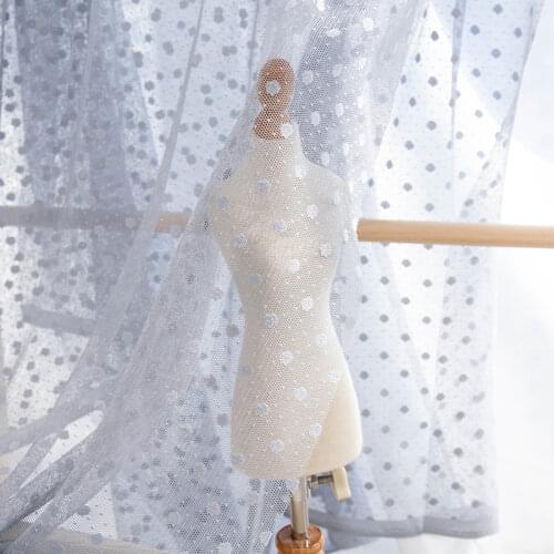 Vintage Dot Fabric Mesh Lace Fabric For Diy Girls’ Dress 2020 Summer Sewing Quilting Tissue 0.5 Meters TJ0540