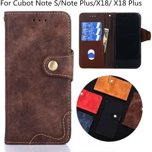 Vintage Wallet Case For Cubot Note S Note Plus X18 X18 Plus PU Leather Classic Book Flip Cover Magnetic Fashion Cases