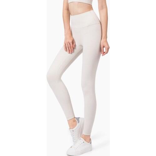 Yoga Pants Naked-Feels Brushed Fabric High Waist Yoga Leggings Women Lvory white Sports Fitness Leggings For Woman