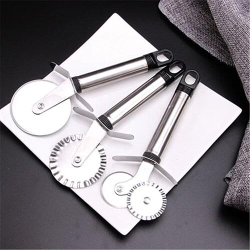 1pcs 4 Patterns Kitchen Pizza Tools Stainless Steel Pizza Cutter Pizza Knife Cutter Pastry Pasta Pizza Cutter Wheel