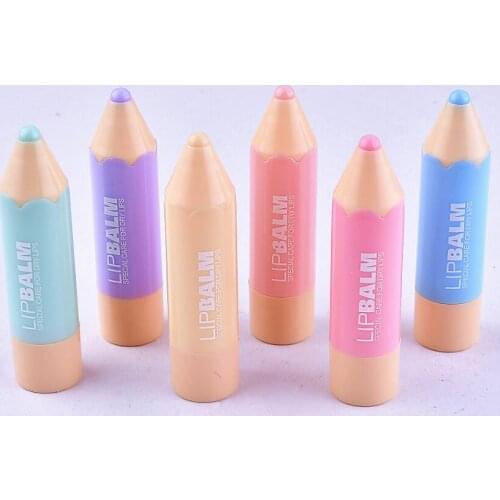 10pcs High Quality Fantastic Crayons Funky Unisex Pencil Shaped Solid Moisturizer stick Lip Balm