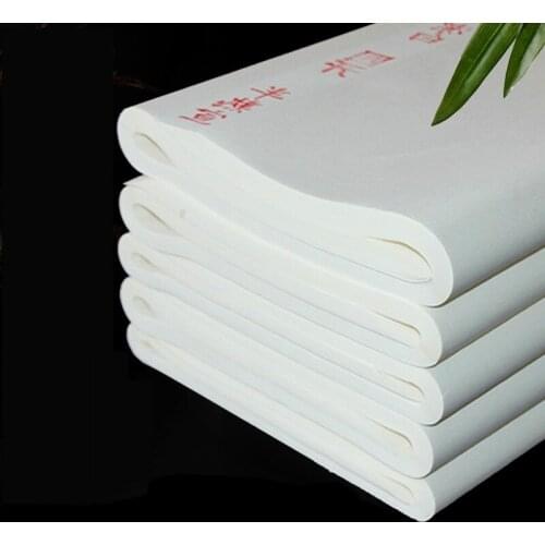 100sheets/lot Chinese Raw Xuan Paper Beginner Chinese Calligraphy Special Xuan Paper Thicken Student Writing Practice Xuan Paper