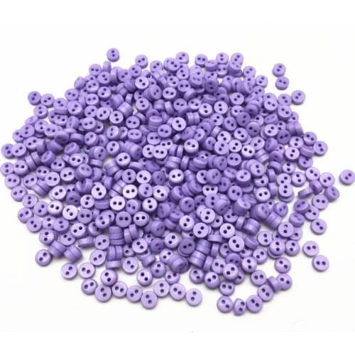 Yiasangly 1000pcs Lilac Mini Round Buttons Resin Tiny 6mm Button For Cardmaking Embellishments Scrapbooking Crafts