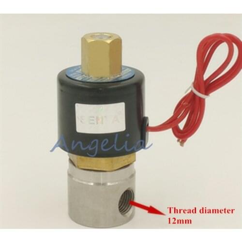 3/8" DN10 BSP DC24V DC12V Stainless Steel 304 Normally Open Electric Solenoid Valve N/O