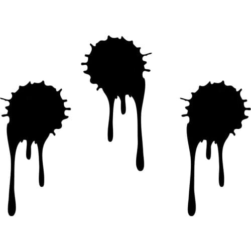 3 X Paint Splash Bullet Holes Funny Car Window Decor Vinyl Decal Creative Car Sticker Black/Silver/white,18cm*9cm