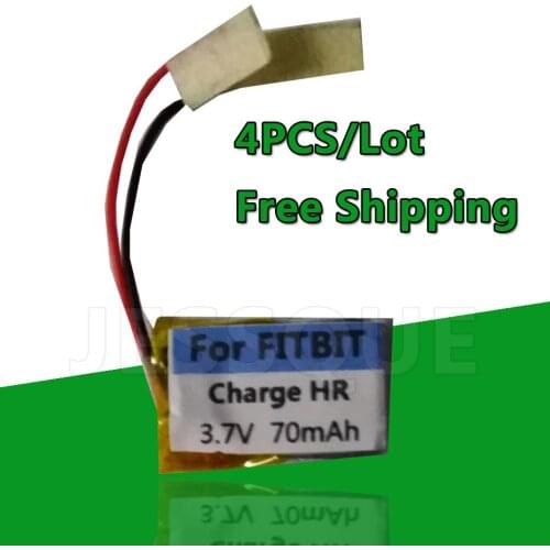 4PCS/LOT Full new 70mAh Replace smartband Battery For Fitbit Charge HR Smartwatch Batterie Accumulator AKKU