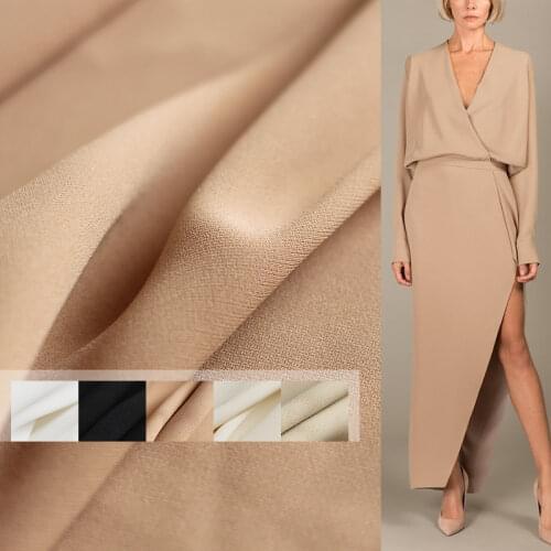 White Waxberr Heavy Crepe Acetic Acid Fabrics Garment Materials Summer Women Pants Dress DIY Sewing Cloth Tailor Freeshipping