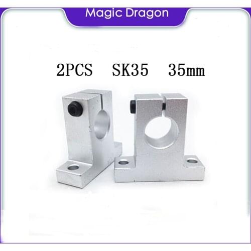 Free Shiping 2pcs SK35 35mm High quality Shaft Support Linear Shaft Support Linear Rod CNC Router SH35A