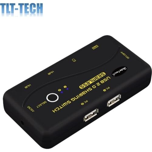 Usb 2.0 sharing switch 2in 4 out seamless switch Compatible with windows10 MAC OS Linux, Unix, Dos, NT , Android systems