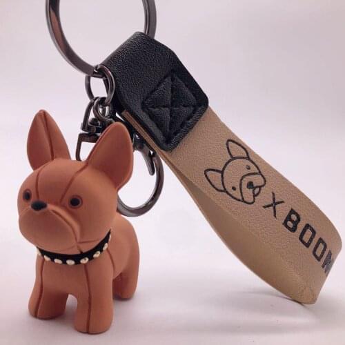 2021 New Cartoon Method Fighting Dog Keychains Cute Doll Key Chain Creative Custom Couple Ins Bag Pendant Car Leather Key Ring