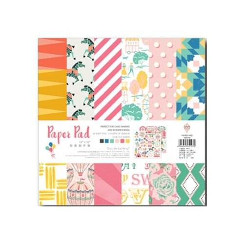 25.5*25.5cm Scrapbooking paper pack of 24 sheets handmade craft paper craft Background pad PP012