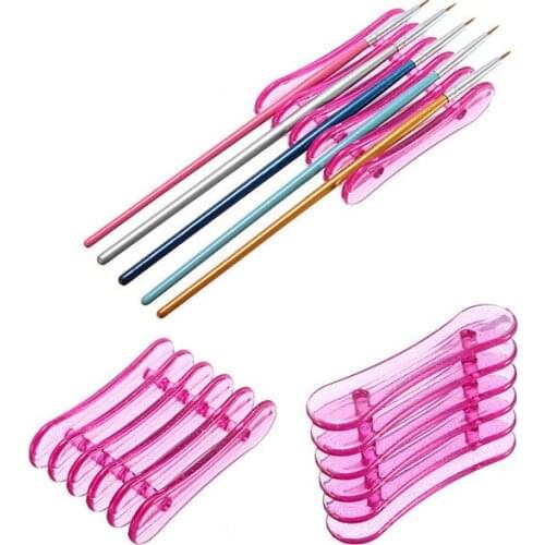 Nail Art Brush Holder Set Pen Displayer Stand Tools Acrylic UV Gel Brush Rest Holders for Nail Decorations