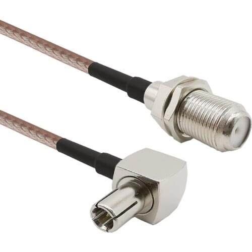 F Female Jack to TS9 Male Plug Right Angle Connector RG316 Coaxial Cable Pigtail Antenna TS9-F Adapter 10CM-1M