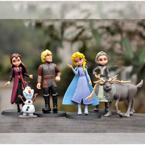 6pcs a set Disney Princess Action Figures Toys Rapunzel Snow Cinderella White Snow Fairy Rapunzel Doll Decoration Children Gift