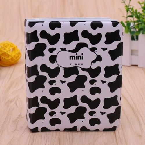 64 Pockets Photo Album Instax Mini Cow Pattern Photo Albums Postage Stamp Collection Book Home Decoration Memory DIY Book Gifts