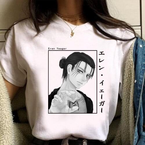 Attack on Titan T Shirt Anime Cool Eren Yeager Printed Tees Fashion Harajuku Tops Summer Men Causal Short Sleeve Male