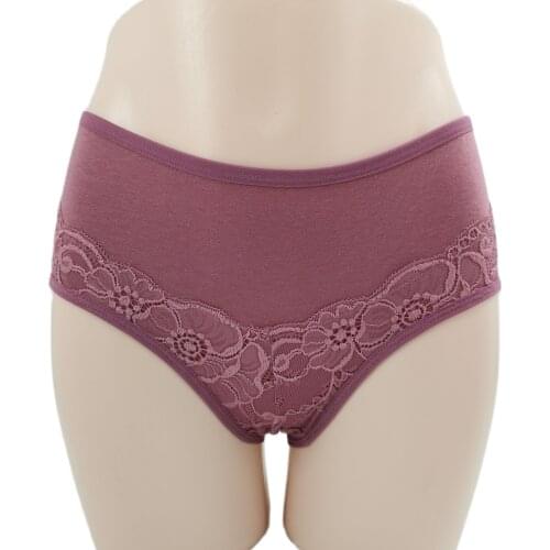 Big size cotton panties for women sexy lace lingerie woman plus size womens shorts underpant mid waist ladies' briefs underwear