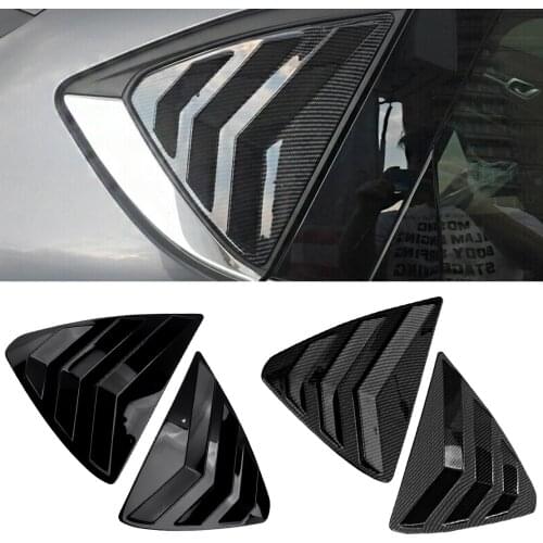 CITALL 2Pcs Rear Window Shutter Louver Cover Trim Fit for Mazda CX-5 2017 2018 2019 2020